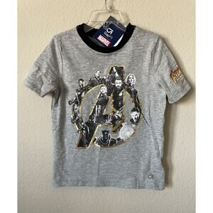 Gap Fit Gray Marvel Avengers Infinity Boys' Short Sleeve T Shirt Size XS 4/5